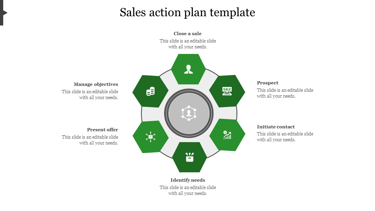 sales action plan template-Green